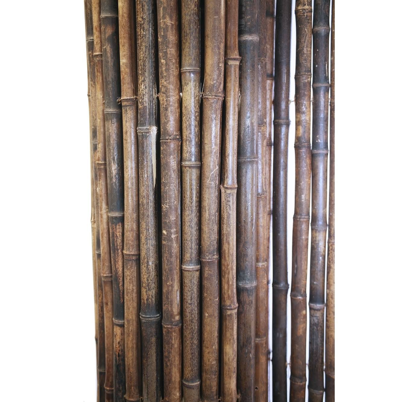 Backyard X-Scapes Black Rolled Bamboo Fence 1in D x 6ft H x 8ft L