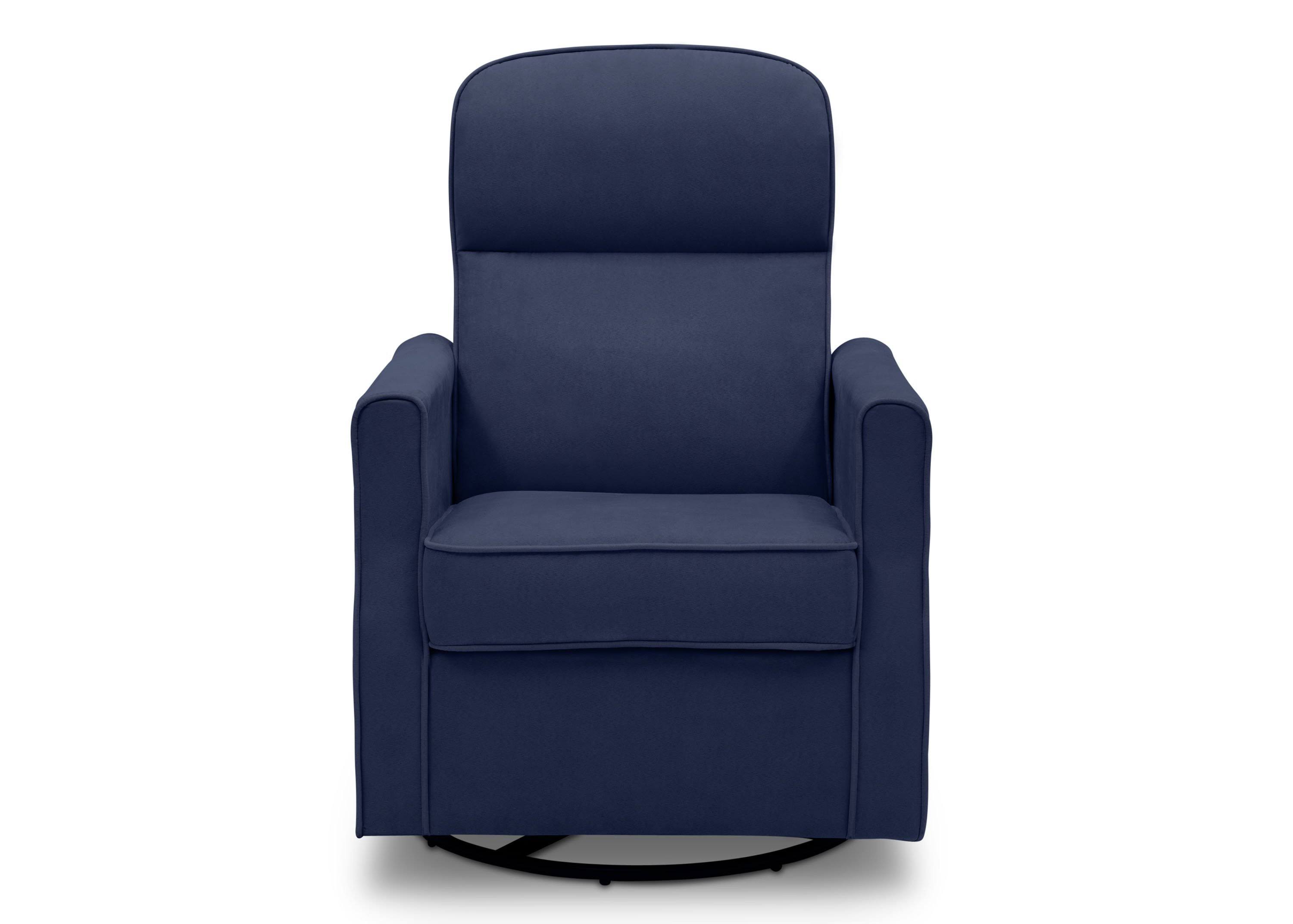 Delta Children Clair Slim Glider Nursery Swivel Rocker Chair - Navy