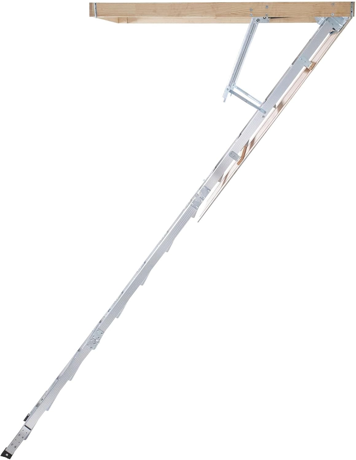 VEVOR Attic Ladder Foldable, 350-pound Capacity, 22.5" x 63", Multi-Purpose Aluminium Extension, Lightweight and Portable, Fits 9.5'-12' Ceiling Heights, Convenient Access to Your Attic Standard