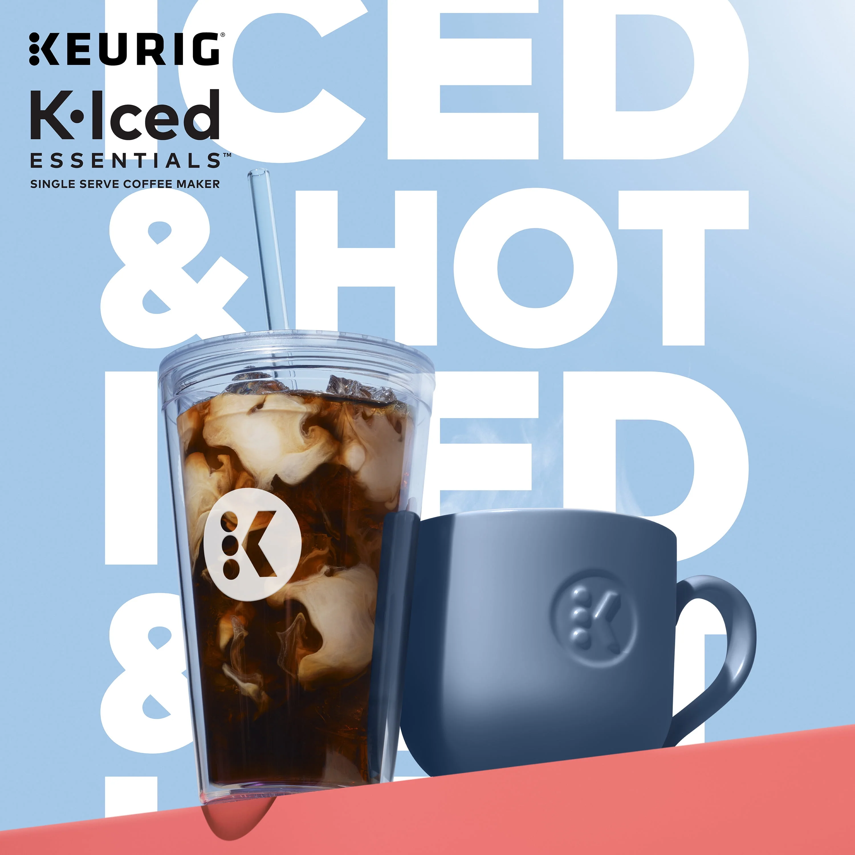 Keurig K-Iced Essentials Gray Iced and Hot Single-Serve K-Cup Pod Coffee Maker