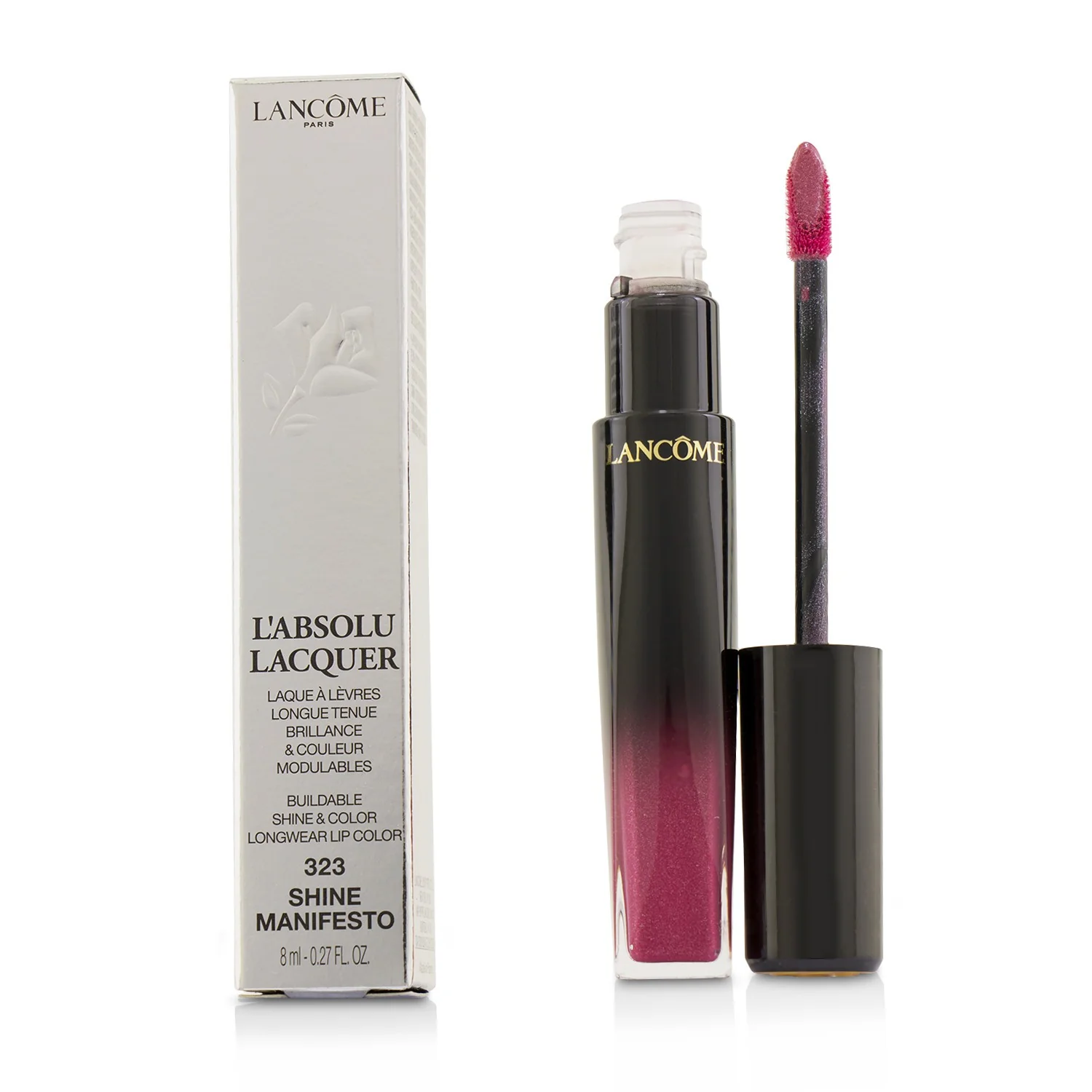 Lancome L'Absolu Lacquer Buildable Shine & Color Longwear Lip Color - # 366 Power Rose  8ml/0.27oz