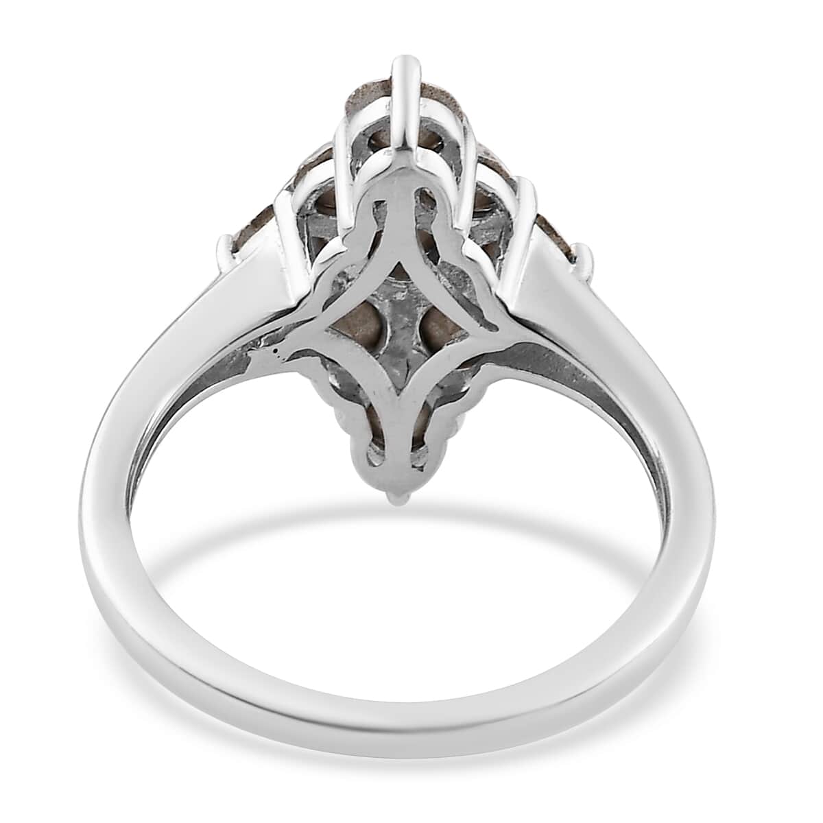Shop LC White Crystal Round 925 Sterling Silver Platinum Plated Cluster Ring for Women Jewelry Size 9 Birthday Gifts for Women