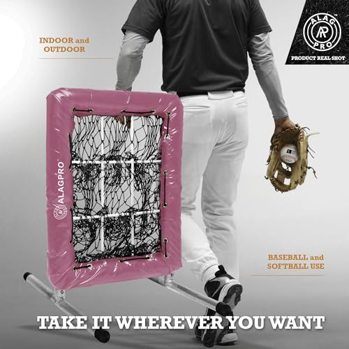 ALAGPRO® The Original 9 Hole Pitching Net with Strike Zone Pocket | Pitching Target for Baseball & Softball Pitchers