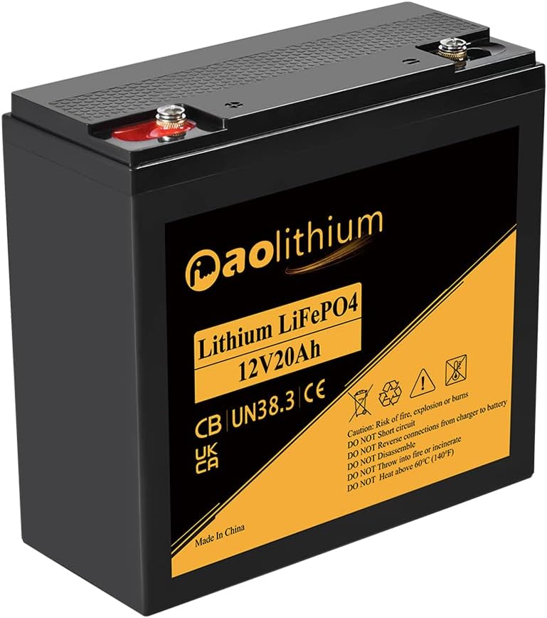 Aolithium 100ah Lithium Battery 12V LiFePO4 Battery with Bluetooth APP 4000 Cycles Maintenance-FreeBattery with Built-in BMS Perfect for RV Solar Marine UPS Off-Grid Applicatins