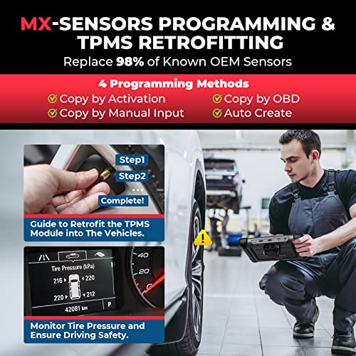 Autel MaxiCOM MK808S-TS Scanner, 2024 Complete TPMS Check/Activate/Relearn Tool, Same as MX808S-TS MK808Z-TS, 28+Service, BT Full System Scan,Bidirectional, FCA AutoAuth,Upgrade of MK808BT PRO MK808S