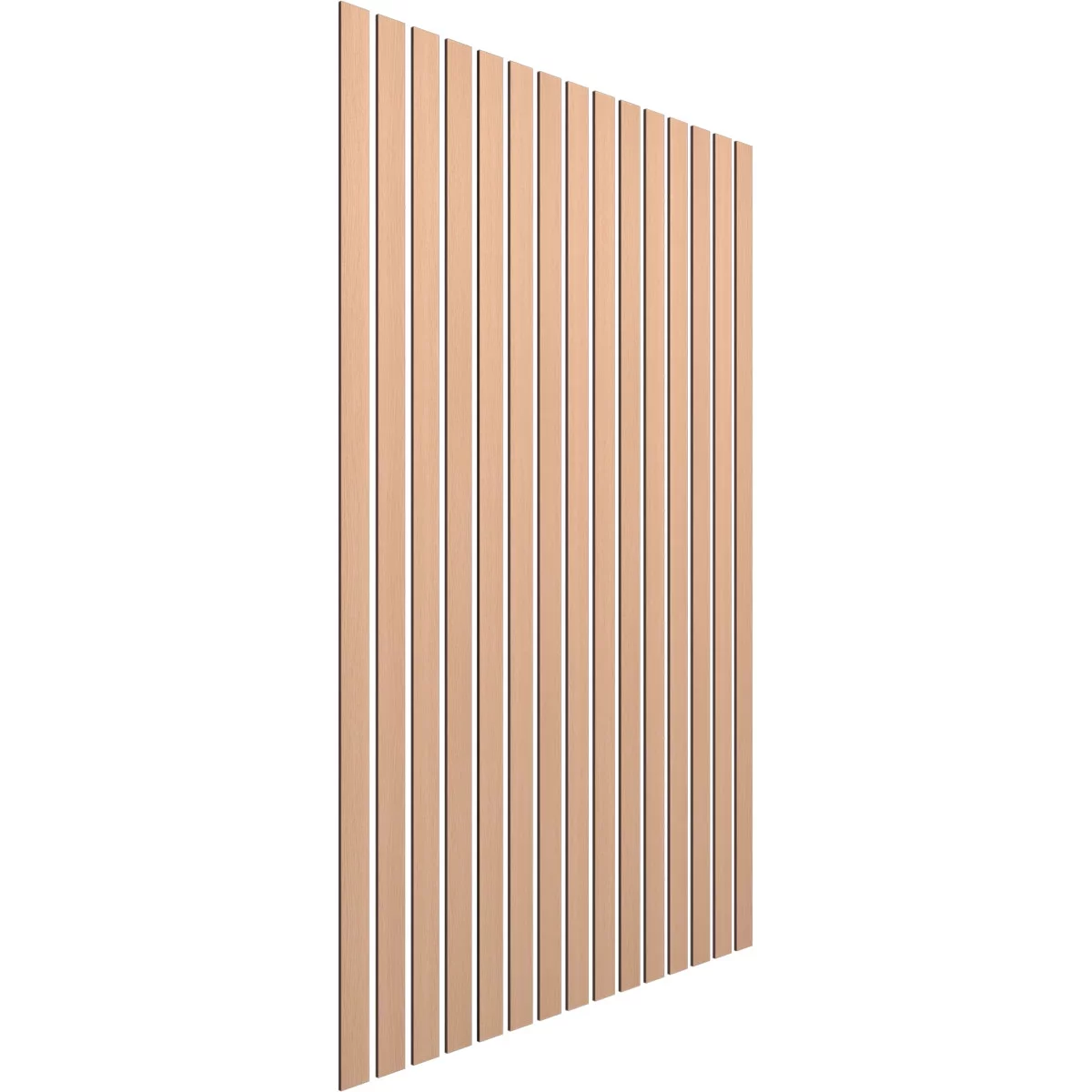 Ekena Millwork 94"H x 3/8"T Adjustable Wood Slat Wall Panel Kit w/ 3"W Slats, Alder (contains 15 Slats)