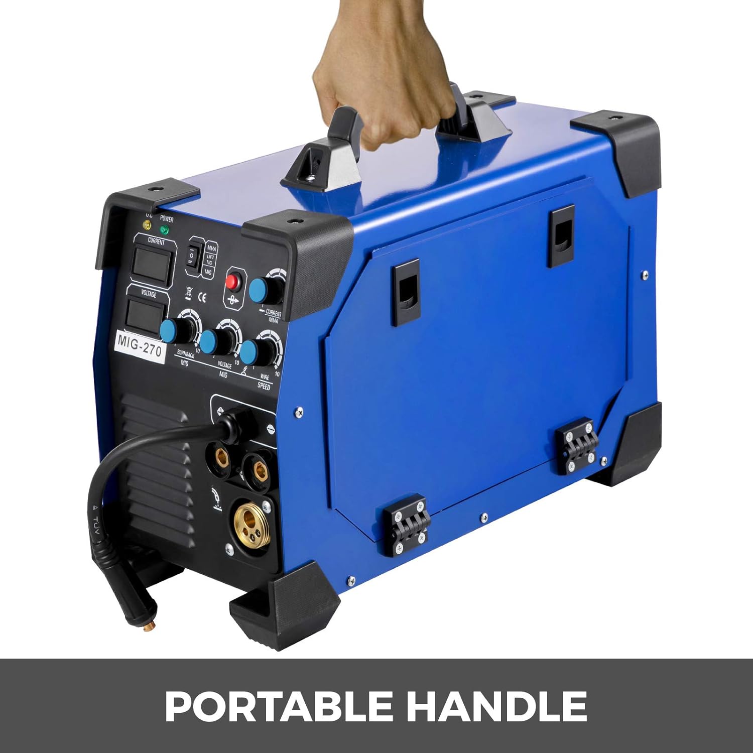 Mophorn MIG Welder, 200 Amp 3 in 1, 220V DC MIG/TIG/Arc Welding Machine, Portable TIG Welder with IGBT Inverter and Digital Display, Lift ARC Welder w/MIG Welder Torch and Cable