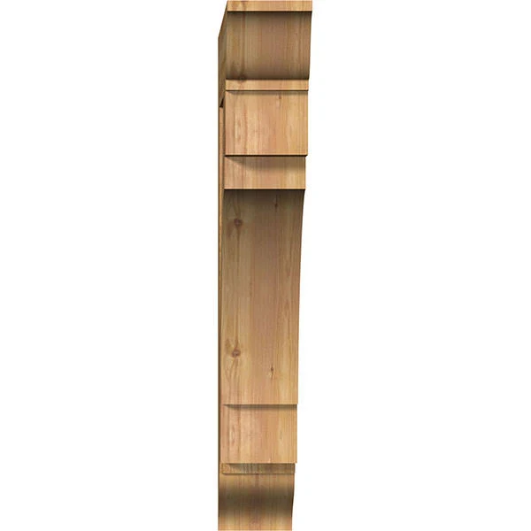 Ekena Millwork BKT06X32X40MRC01RWR 6x22W x 32x22D x 40x22H Merced Traditional Rough Sawn Bracket, Western Red Cedar