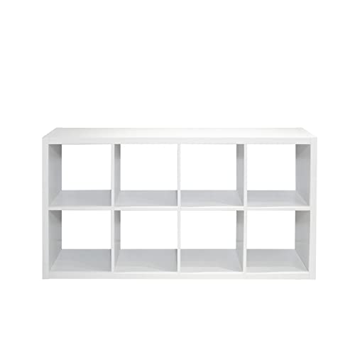 8-cube Storage Organizer, Open Back Bookcase Display Storage Shelf for Bedroom Living Room