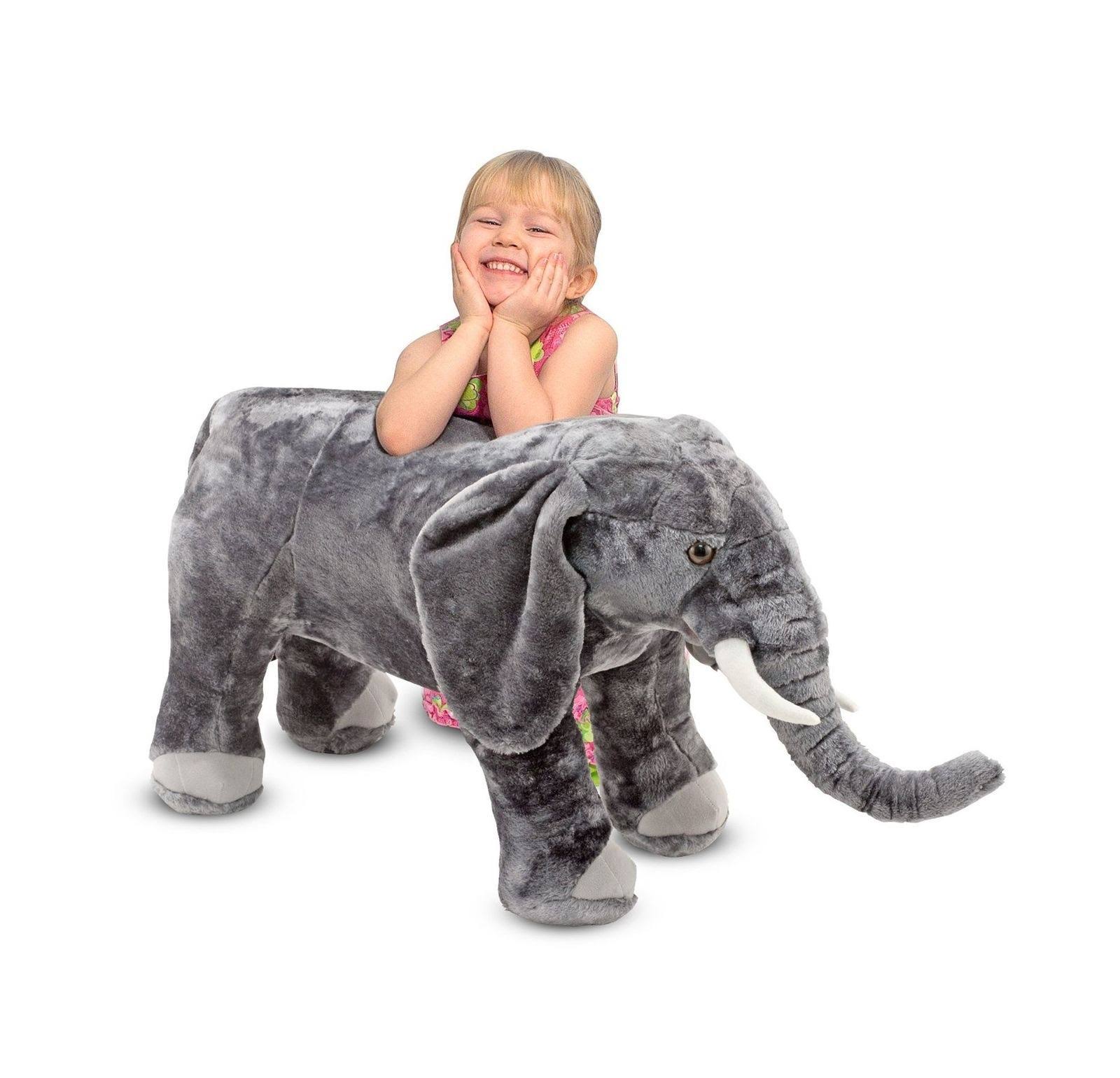 Melissa u0026 Doug Giant Elephant - Lifelike Stuffed Animal