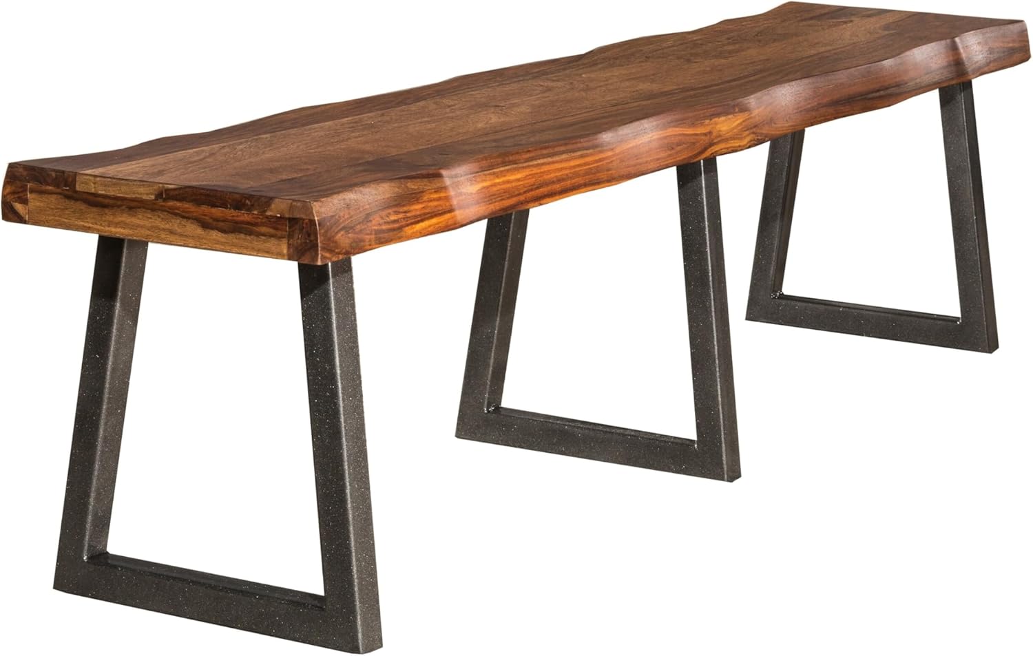 Hillsdale Furniture Emerson Wood Rectangle Dining Table Metal Base in Gray Powder Coat