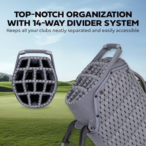 Sun Mountain 2025 4.5LS 14-Way VLO Bag - Prime Organization with Our 14 Way Golf Stand Bag - Lightweight Golf Club Bag with Full-Length Pockets and Adjustable Straps for Enhanced Carry