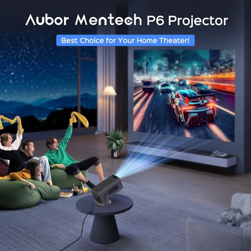 Mini Projector with WiFi and Bluetooth, 180°Adjustable Stand Portable Projector, Support 2.4G/5G WiFi6, 150" Smart Projector with Android TV 11.0, 1080P, Auto Keyston Outdoor/Home Theater, White