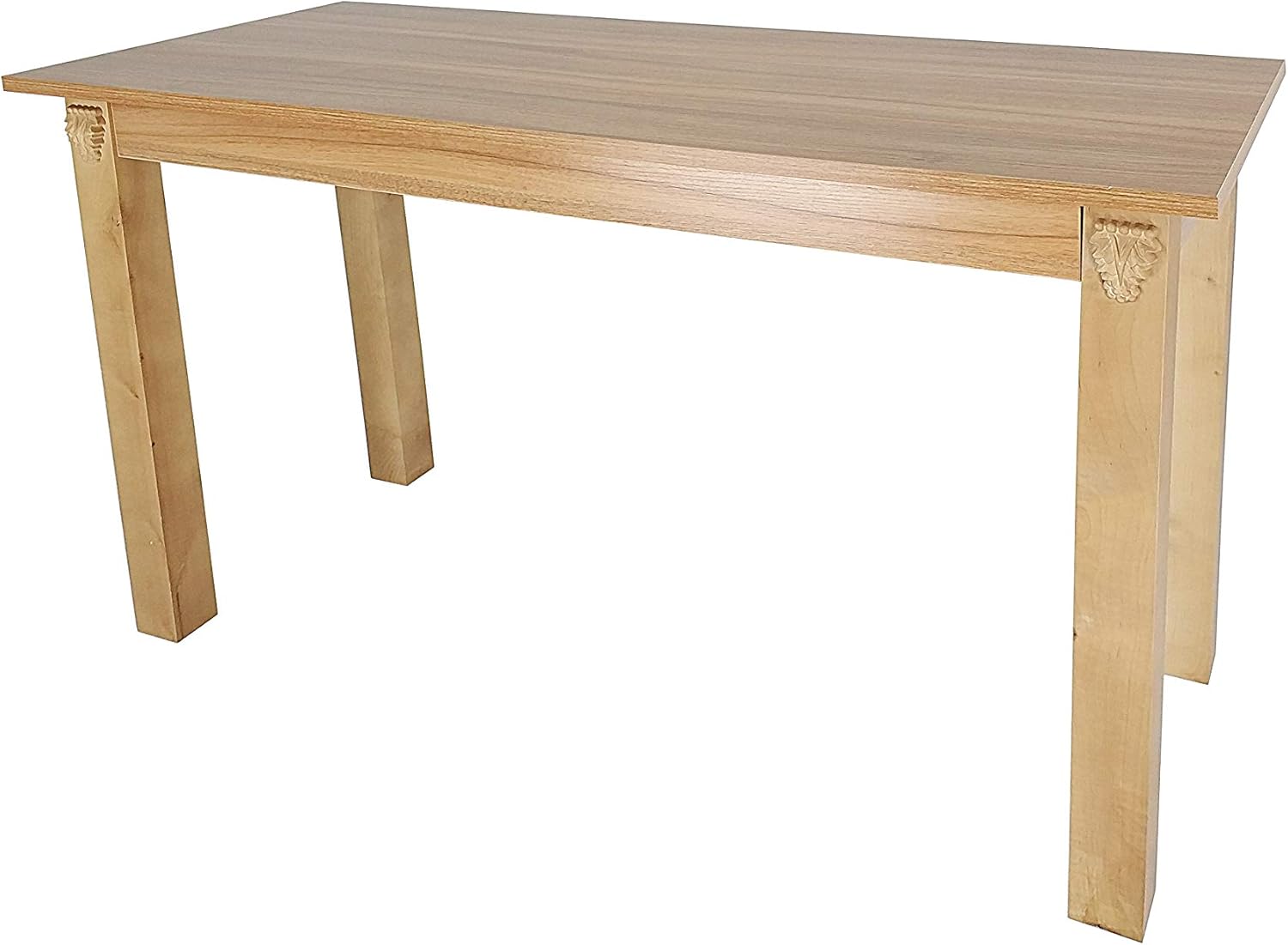 FixtureDisplays HOLYS 45" L x 28" D x 29" H Church Holy Communion Table Christian Wood Table Breakfast Writing Desk in Remembrance of Me 11462-PLAIN-NPF