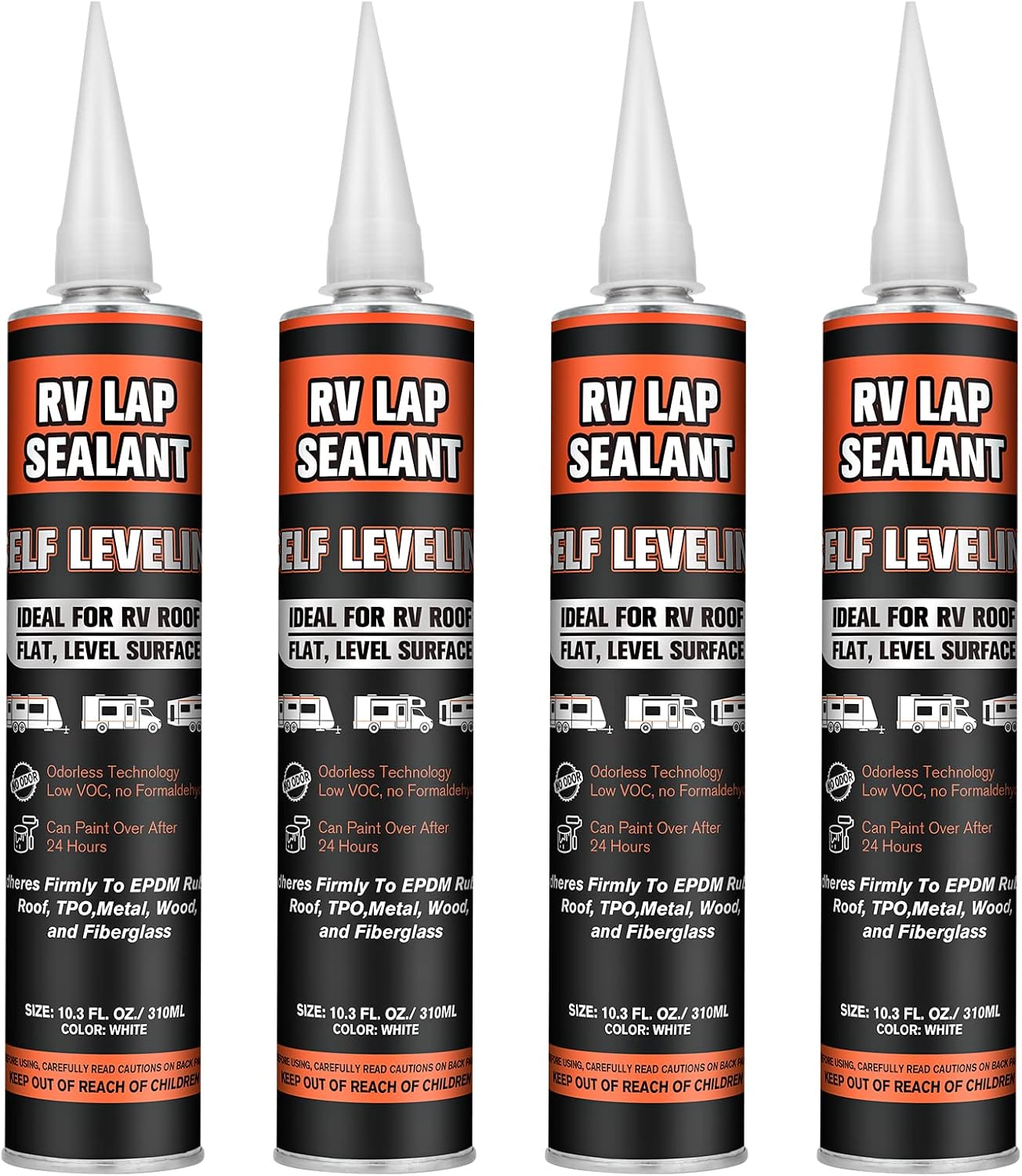 WELLUCK RV Roof Tape Sealant Roofing Tape, 6 Inch X 50 Foot Natural White RV Tape for Roof Repair Camper Trailer Boat Sealing Leak Repair, UV & Waterproof Pack of 2