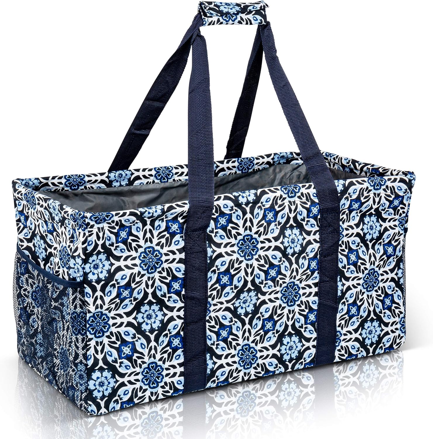 Extra Large Utility Tote Bag - Oversized Collapsible Pool Beach Canvas Basket