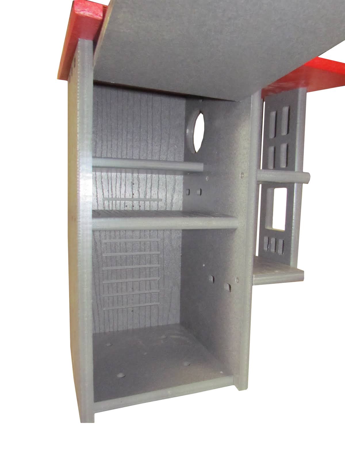 JCS wildlife Ultimate Squirrel House Nesting Box Gray/Cardinal Red