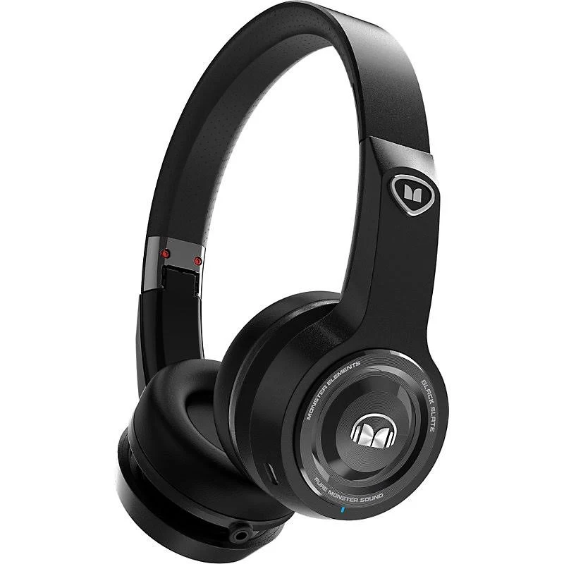 Monster Elements Wireless Bluetooth On-Ear Headphones - Black Slate