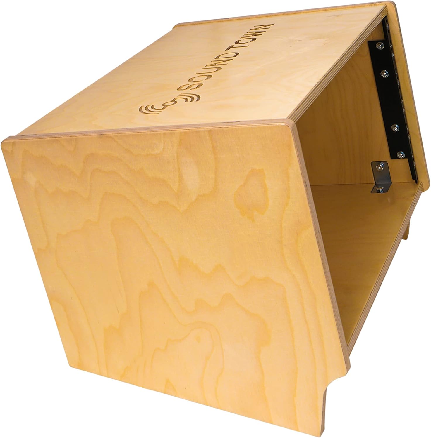 Sound Town 6U Space Baltic Birch Plywood Angled Desktop Turret Studio Equipment Rack (SDRK-6SL)