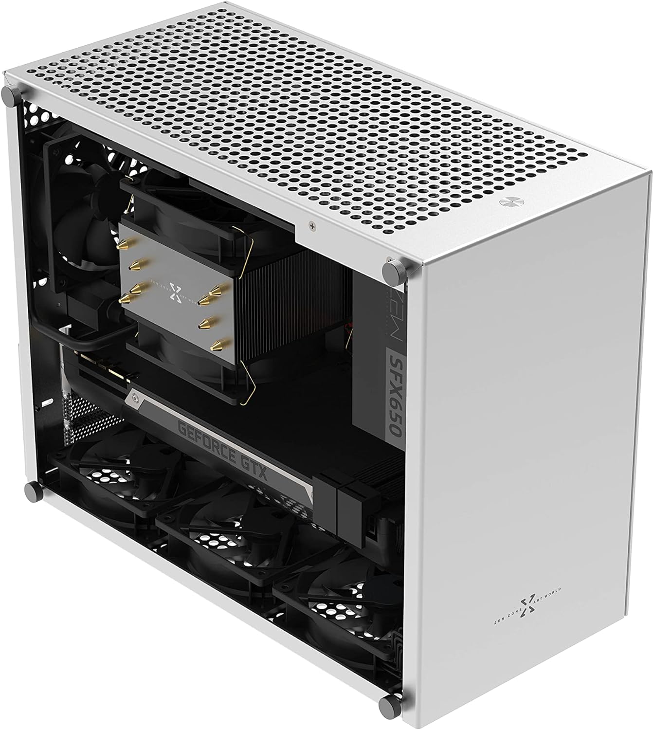 MATX PC Case in Mini-Size, Portable Gaming Computer Case, Aluminum Micro ATX Case for DIY Installation