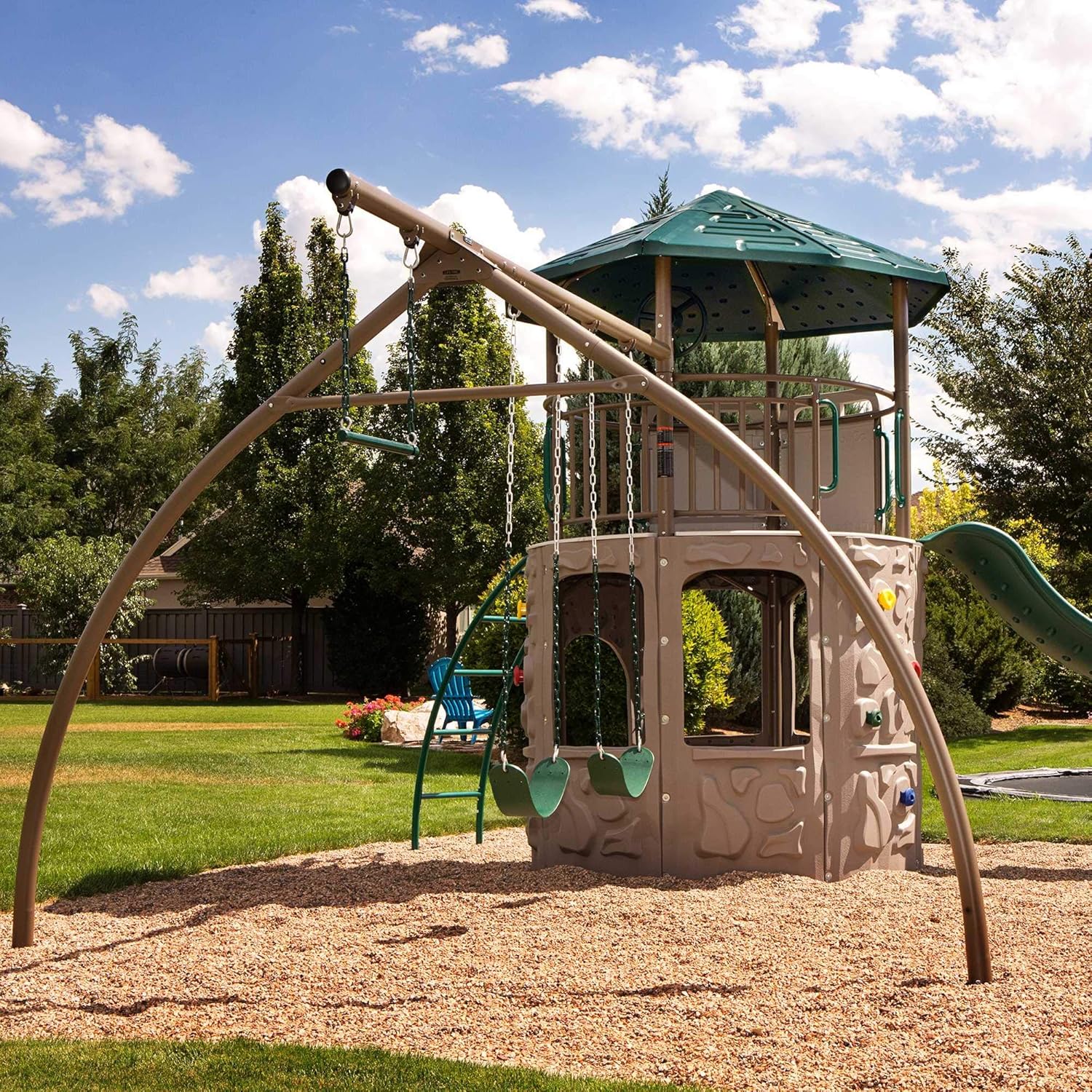 Lifetime 290633 Adventure Tower Swing Set, Earthtone