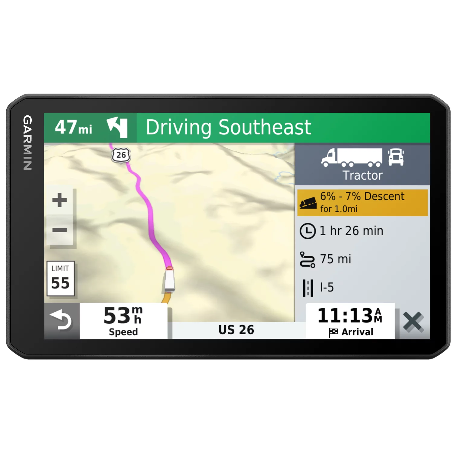 Garmin Dezl OTR700 7" GPS Truck Navigator (010-02313-00) with Accessory Bundle