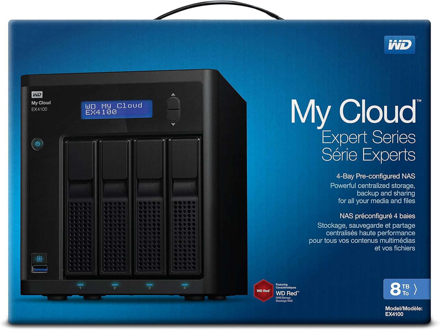 WD 24TB My Cloud EX4100 Expert Series 4-Bay Network Attached Storage - NAS - WDBWZE0240KBK-NESN