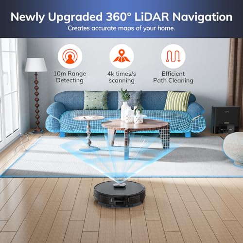 ILIFE V3s Pro Robot Vacuum Cleaner, Tangle-free Suction , Slim, Automatic Self-Charging Robotic Vacuum Cleaner, Daily Schedule Cleaning, Ideal For Pet Hair，Hard Floor and Low Pile Carpet,Pearl White