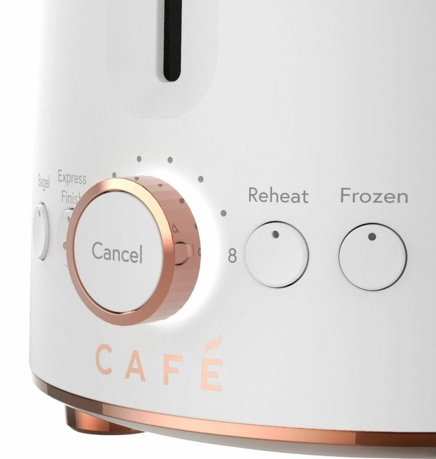 Cafe Express Finish Matte White 2-Slice Toaster