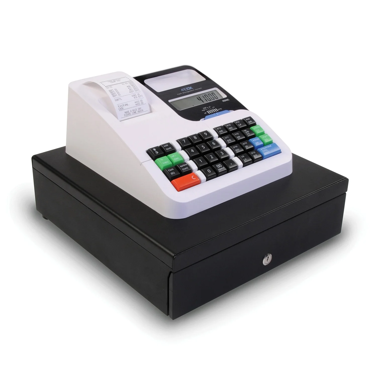 Royal Electronic Cash Register - 2000 PLUs - 10 Clerks - 24 Departments - Thermal Printing