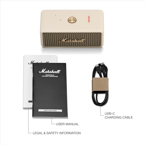 Marshall Emberton III Portable Bluetooth Speaker - Black & Brass