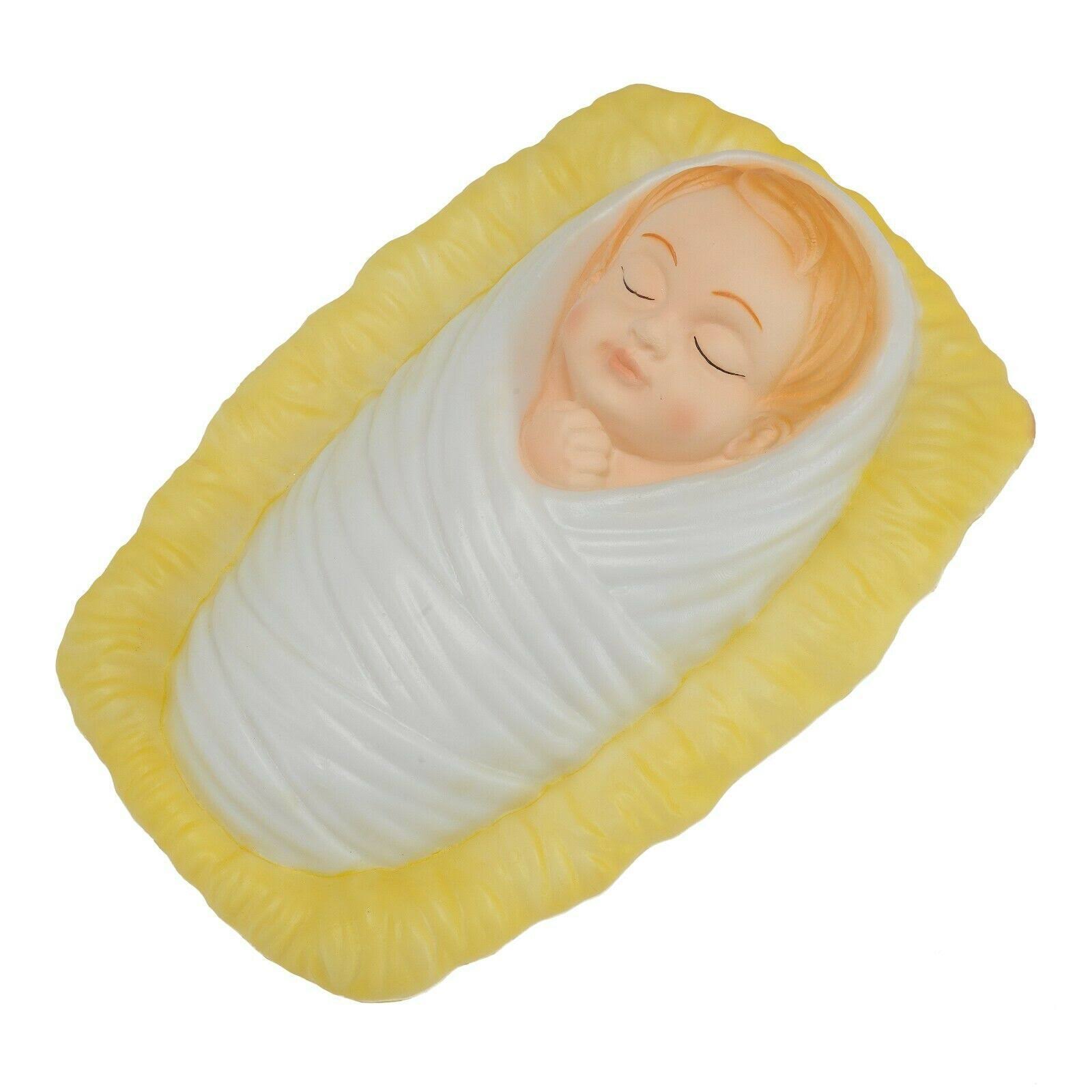 Blow Mold 3 Piece Outdoor Nativity Scene Holy Family Christmas Holiday *Read*