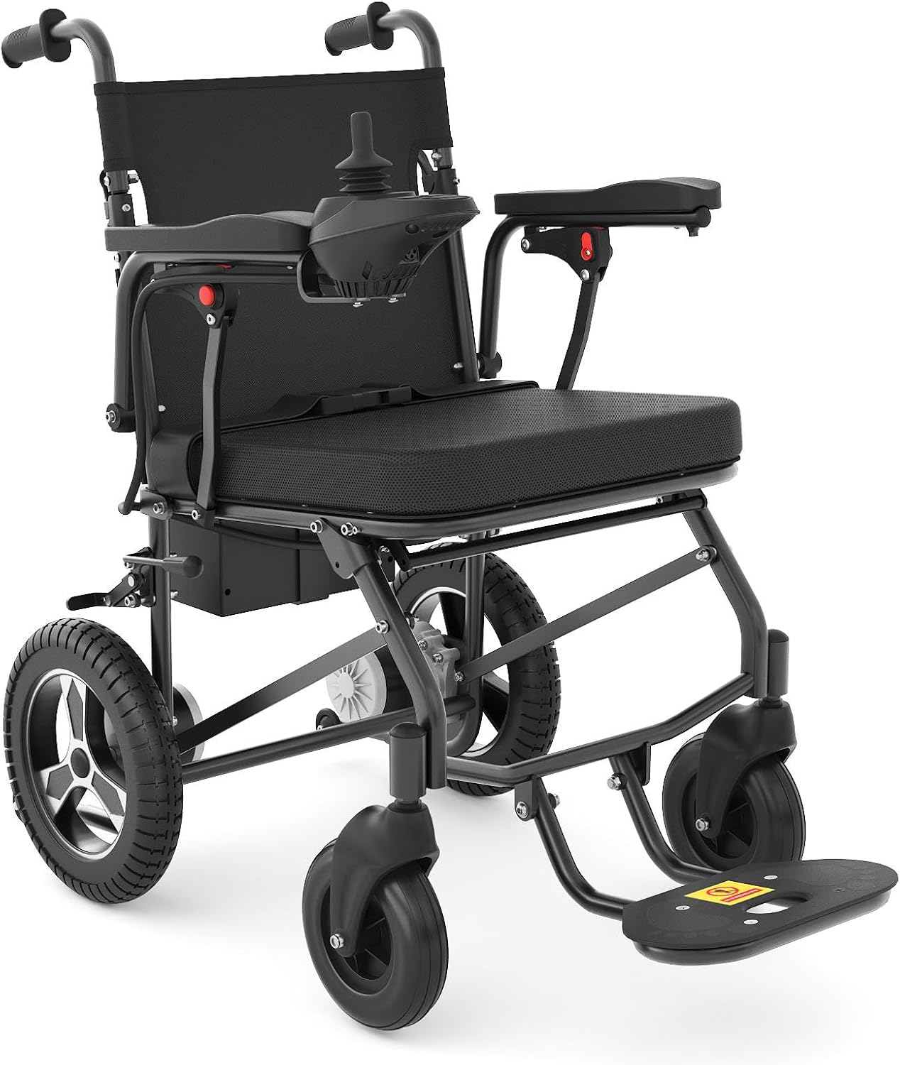 Electric Wheelchairs for Adults Lightweight Foldable, 20 Miles Lightweight Foldable Motorized Wheelchairs Power Portable Wheelchair, 500W Motor,Black