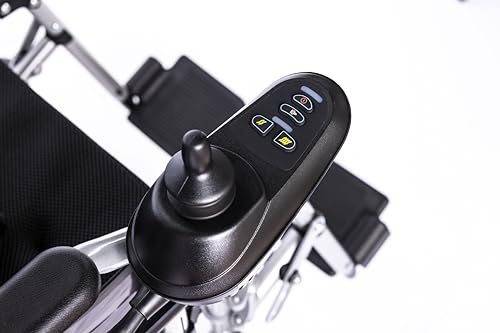 Electric Wheelchairs for Adults- Reclining Foldable Electric Wheelchair for Seniors - Silla de Ruedas Electrica- All Terrain Motorized Wheelchair - Portable Reclinable Power Wheelchair (Black)