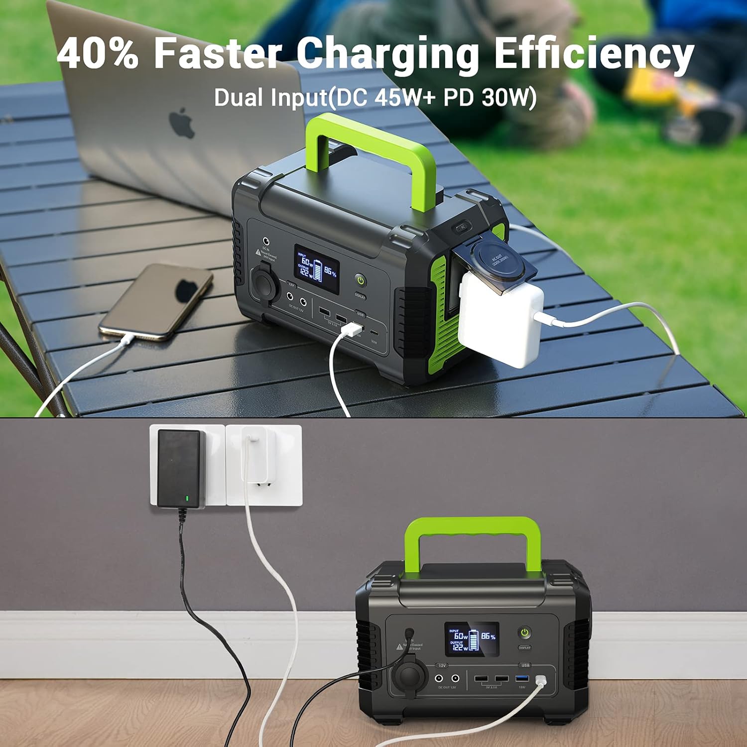 PAXCESS Portable Power Station 200W, 230Wh/62400mAh Emergency Backup Lithium Battery, 110V Pure Sine Wave AC Outlet, QC 3.0, USB-C PD Input/Output, Solar Generator for Home/Outdoor Camping Adventure