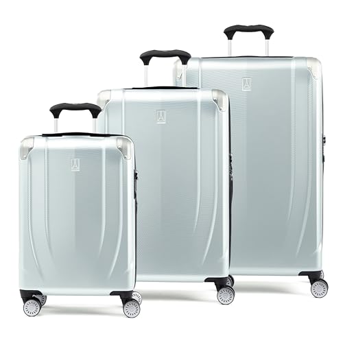 Travelpro Pathways 3 Hardside Expandable Luggage, 8 Spinner Wheels, Lightweight Hard Shell Suitcase, Carry On 21 Inch, Black Knight