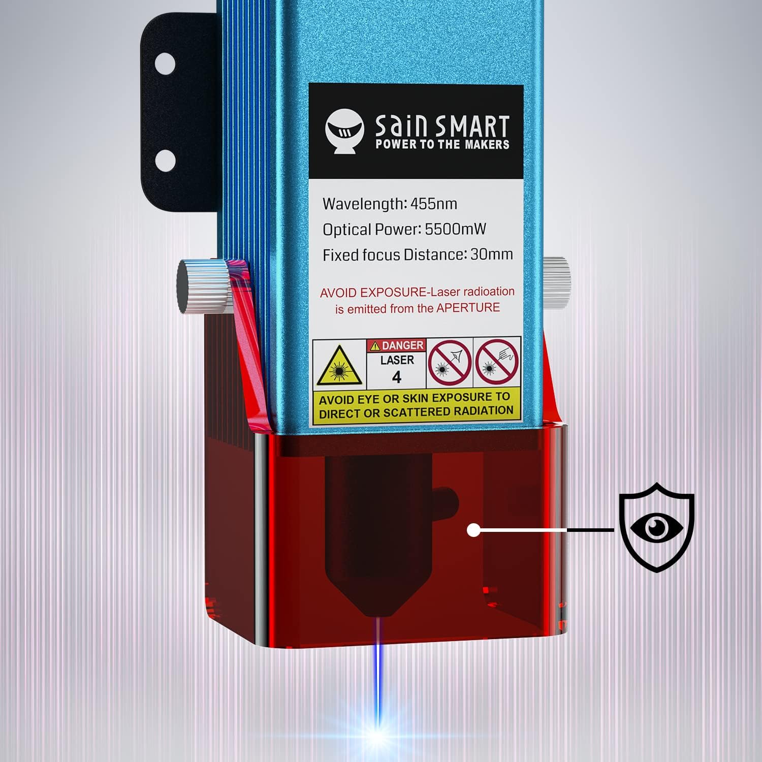 Genmitsu CFL55 Compressed Spot Laser Module, 0.1mm*0.1mm Laser Spot, 5.5W FAC Laser Module for Genmitsu 3020-PRO MAX V2, 3030-PROVer MAX, PROVerXL 4030, 4030V2 & 4040-PRO, 4040 Reno CNC Router