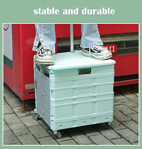 shopping cart foldable shopping trolley Foldable Shopping Trolley,For Groceries Teacher Crate Foldable Utility Cart With Lid And 8 Wheels Stair Climbing Collapsible Storage Cart For Office Shopping C
