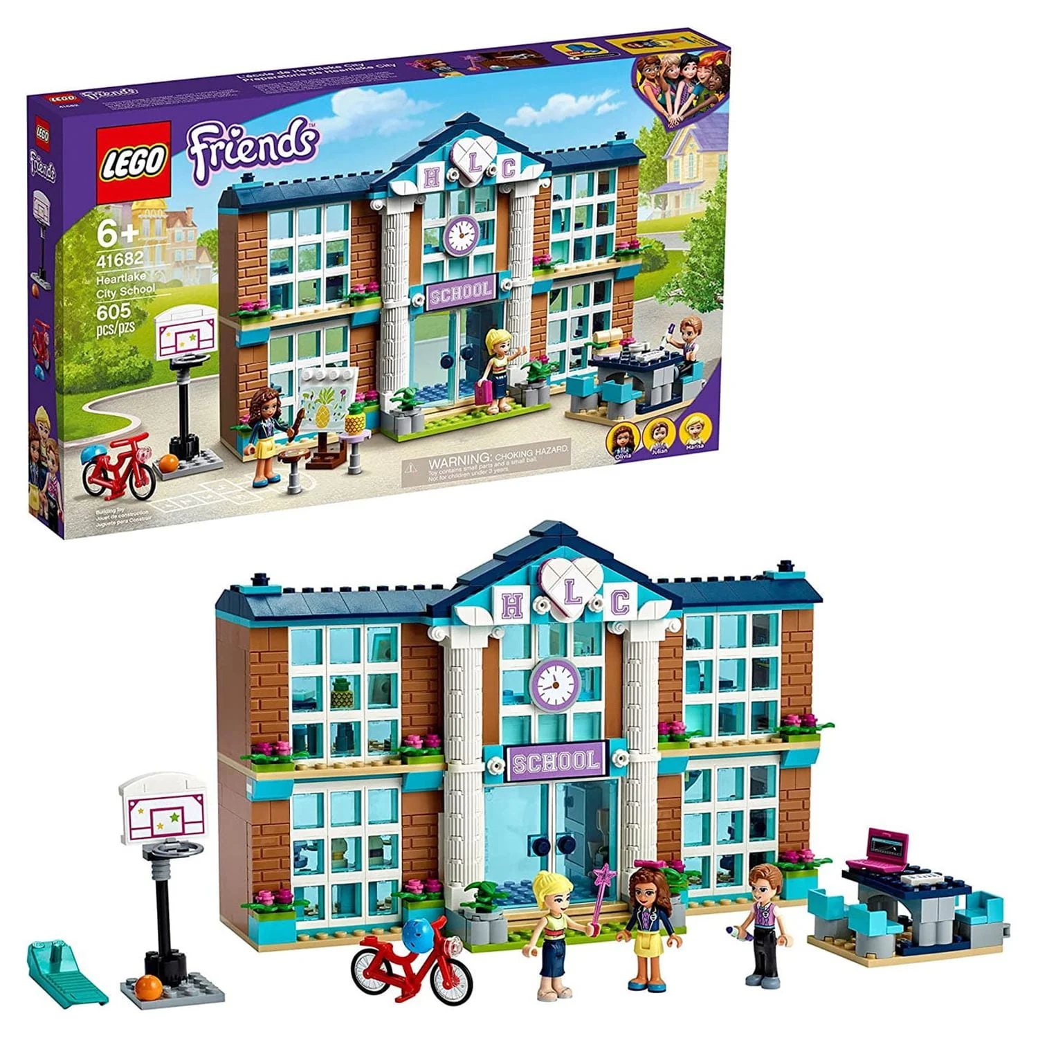 LEGO Friends Heartlake City School 41682 Building Toy for Creative Play (605 Pieces)