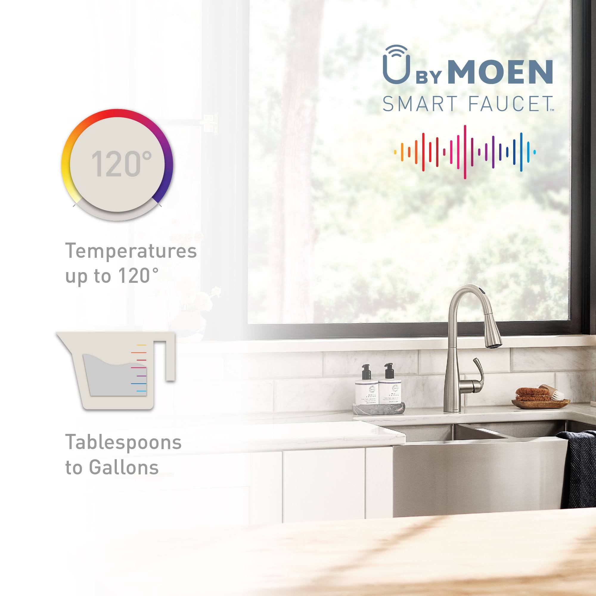 Moen 7864EVC Sleek One-Handle Voice Activated Pulldown Kitchen Faucet - Chrome