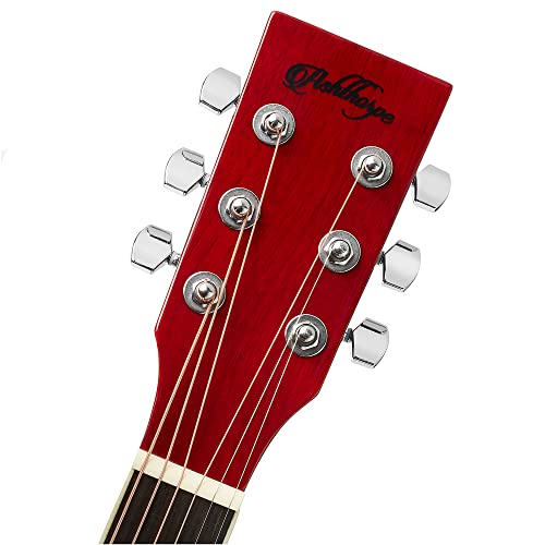 Ashthorpe Full-Size Dreadnought Cutaway Acoustic Electric Guitar Package with 10 Watt Amp - Black