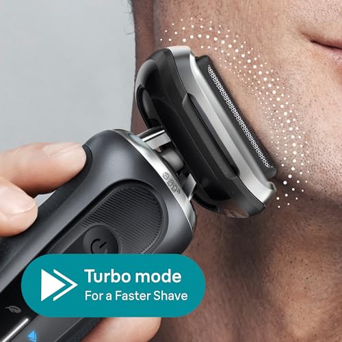 Braun Electric Razor for Men, Waterproof Foil Shaver, Series 7 7075cc, Wet & Dry Shave, With Beard Trimmer, Rechargeable, Clean & Charge SmartCare Center and Travel Case Included, Black"