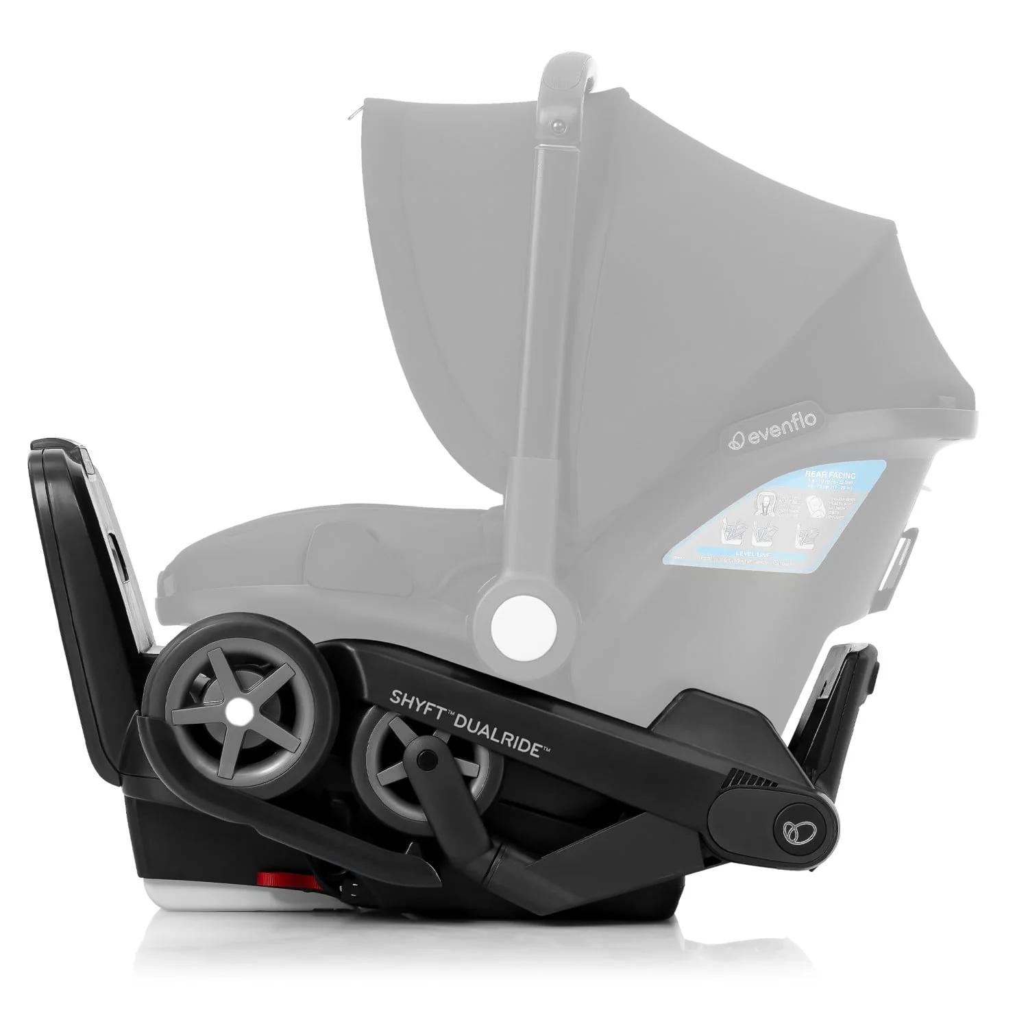 Evenflo Shyft DualRide Infant Car Seat and Stroller Combo (Beaufort Black), Unisex