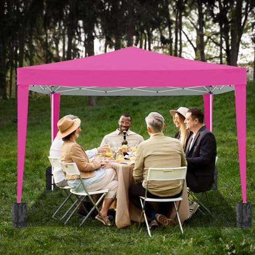 10x20 White Pop Up Canopy Tent Heavy Duty with 6 sidewalls Commercial Outdoor Party Tent Event Wedding Tents Instant Canopy Gazebo with Carry Bag UPF 50+ Waterproof Adjustable Height