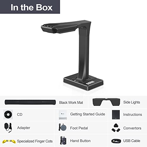 CZUR ET24 Pro Professional Book Scanner, 24MP Document Camera, 3rd Gen Auto-Flatten & Deskew Tech, A3 Document Scanner, 180+ Languages OCR, Support HDMI, for Windows/MacOS/Linux