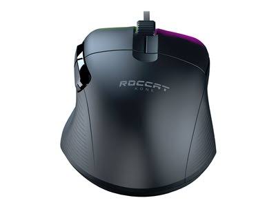Roccat - Kone Pro Lightweight Performance PC Gaming Mouse with 19K dpi Optical Sensor, Aluminum Titan Wheel Pro u0026 RGB Lighti
