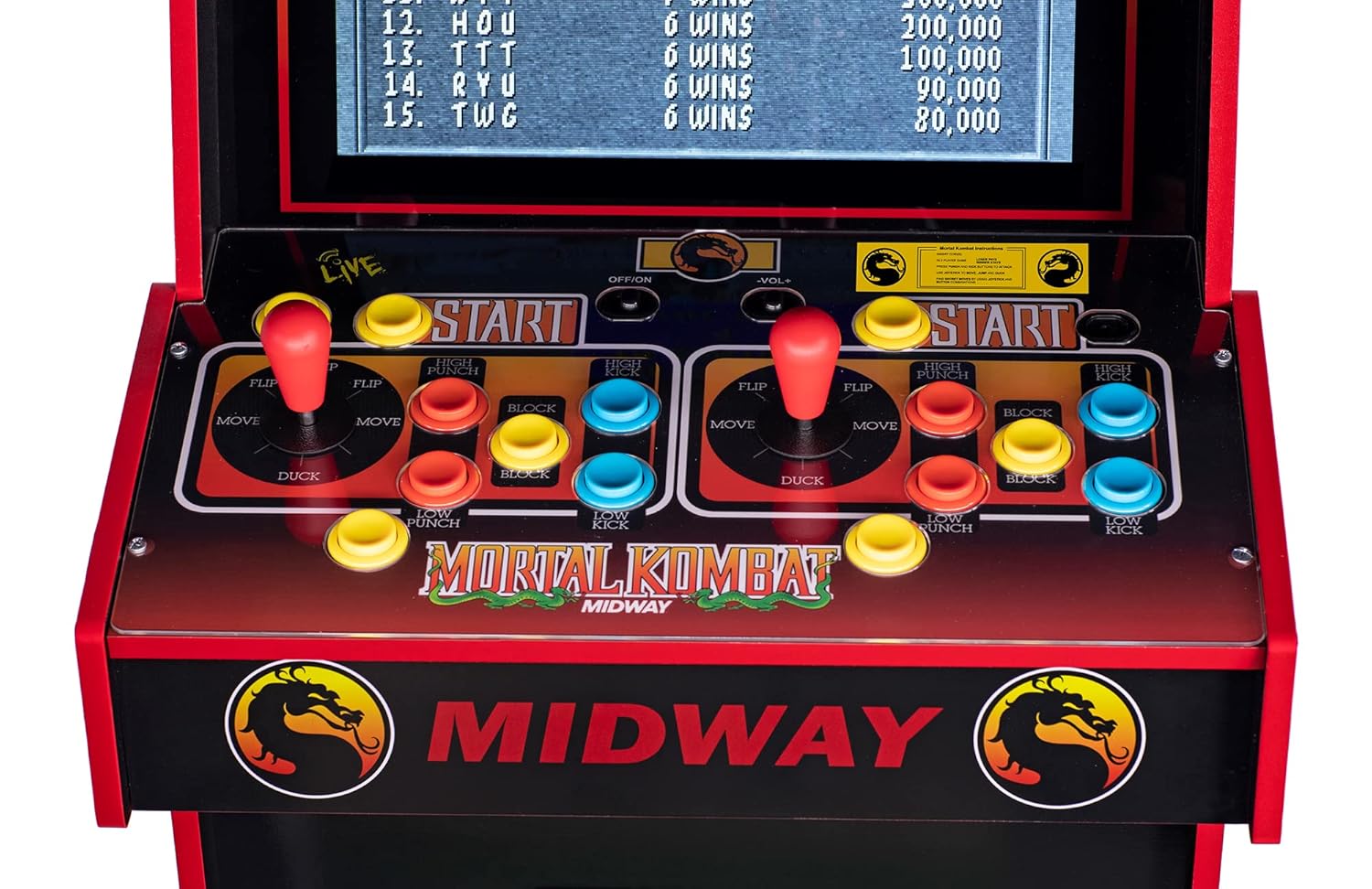 Arcade1Up Mortal Kombat Arcade Machine, Midway Legacy 30th Anniversary Edition for Home - 14 Classic Games