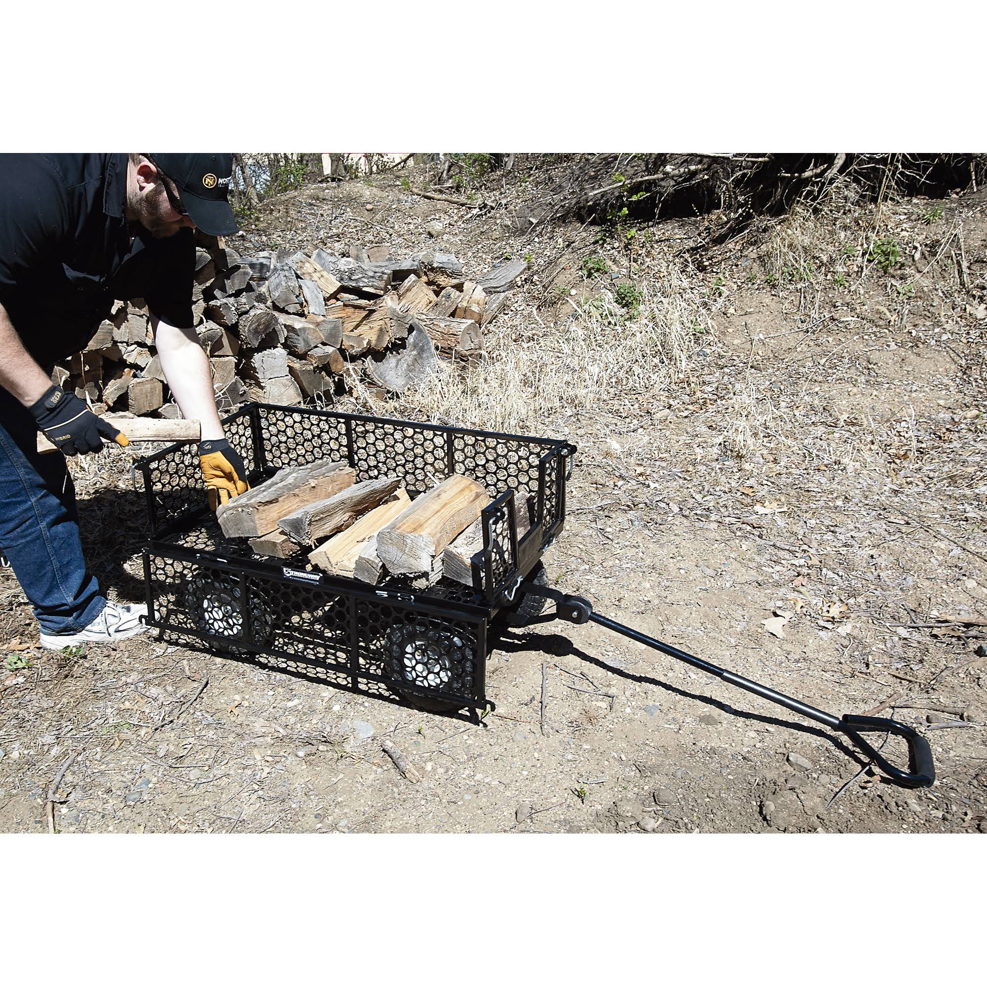 Strongway Steel Garden Wagon - 800-Lb. Capacity, 40inch L x 20inch W