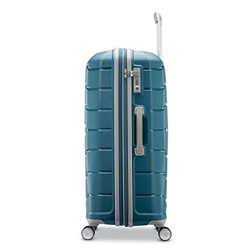 Samsonite Freeform 21-Inch Hardside Carry-On Luggage - Hardshell Carry-On Suitcase - TSA, Airline-Approved - Expandable Hard Shell, Smooth Rolling Spinner Wheels for Lightweight Travel - Navy