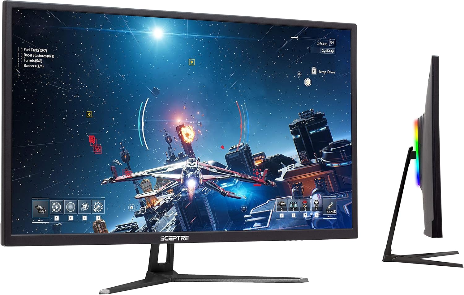 Sceptre 32" QHD 1440P 2560x1440 LED Monitor HDMI DisplayPort Up to 85Hz Build-in Speakers Blue Light Shift, Machine Black 2020 (E325W-2560AD)